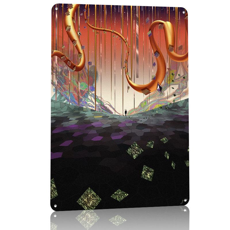 Luck D Printed Texture Poster Personalized Wall Art Retro Metal Tin Signs for Decoration Bedroom Accessories Home Decorations
