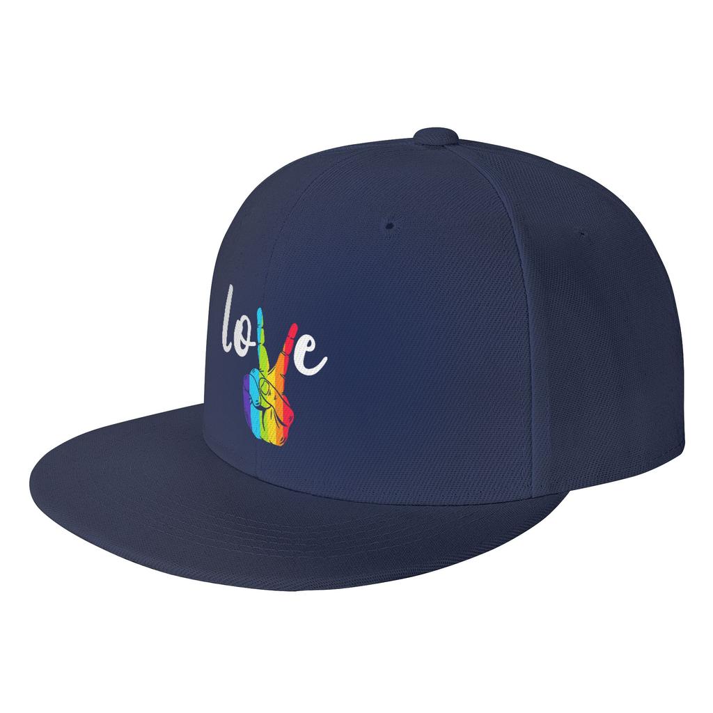 LGBT Baseball Hat Pride Rainbow Hiphop Flat Hats Love Is Love Vintage Baseball Cap Adjustable LGBT Hat for Unisex Women Caps