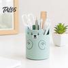 Cute Bear 2-in-1 Pen Holder & Phone Stand, Macaron Colors Desk Organizer, Large Capacity Storage for Pens Makeup Brushes Scissors Stationery, Gift