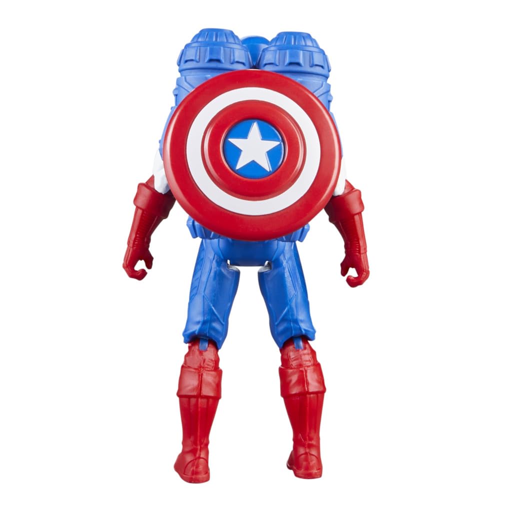 Hasbro Marvel Avengers Epic Hero Series Battle Gear Captain America Action for ages 4 and Superhero Toy Authentic Figure, 4-inch (10 cm) size, up,