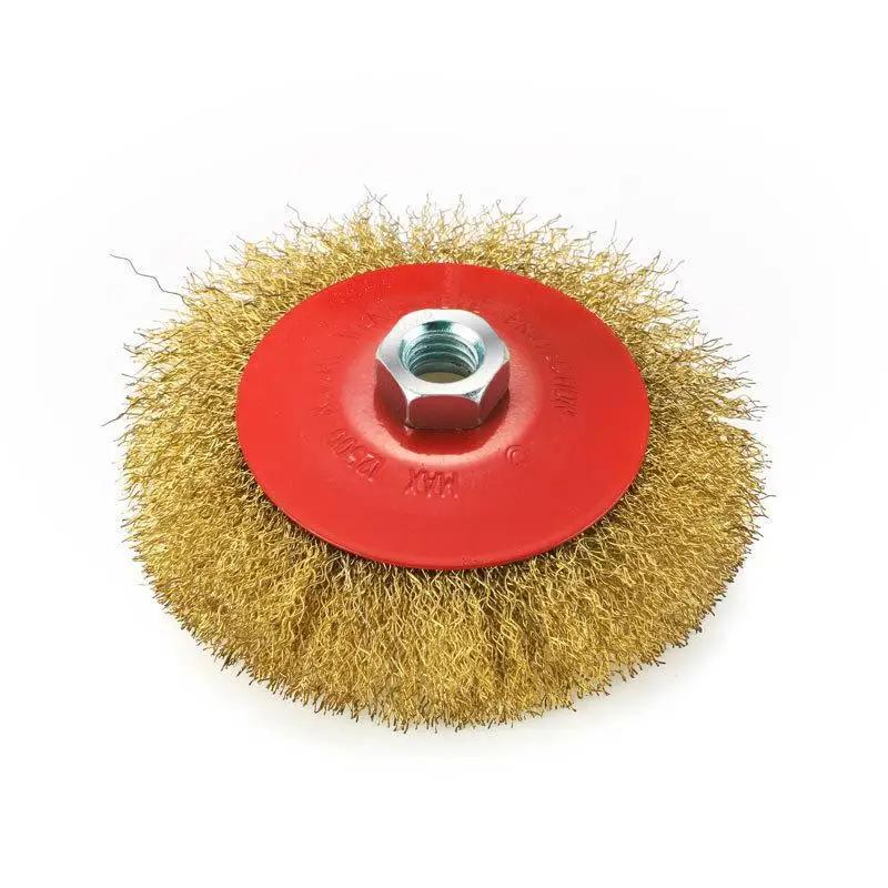 100/115/125mm Disc-shaped Steel Wire Wheel For Angle Grinder Bench Grinder Rust Removal Polishing Cleaning Paints