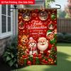 2D Flat - 2D Flat Printing Garden Flag 1pc, Merry Christmas Decorations Holiday Garden Flag, Single-Sided Printed Small Yard Banner, Polyester Garden 