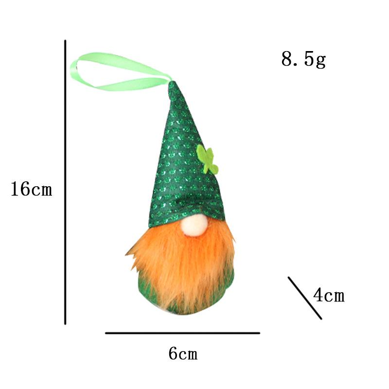 Irish Festival Green Elf Doll Pendant St. Patrick'S Day Window Decoration Ornaments