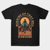 Herren Schwarzes Print-T-Shirt Running Up That Hill No-Cut Transferpapier Druck Baumwoll-T-Shirt