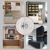 6Pcs Cabinet Hinge Repair Plate Kit Rust-Resistant Large Hinge Repair Board Door Hinge Repair Kit Plate with Mounting Screws