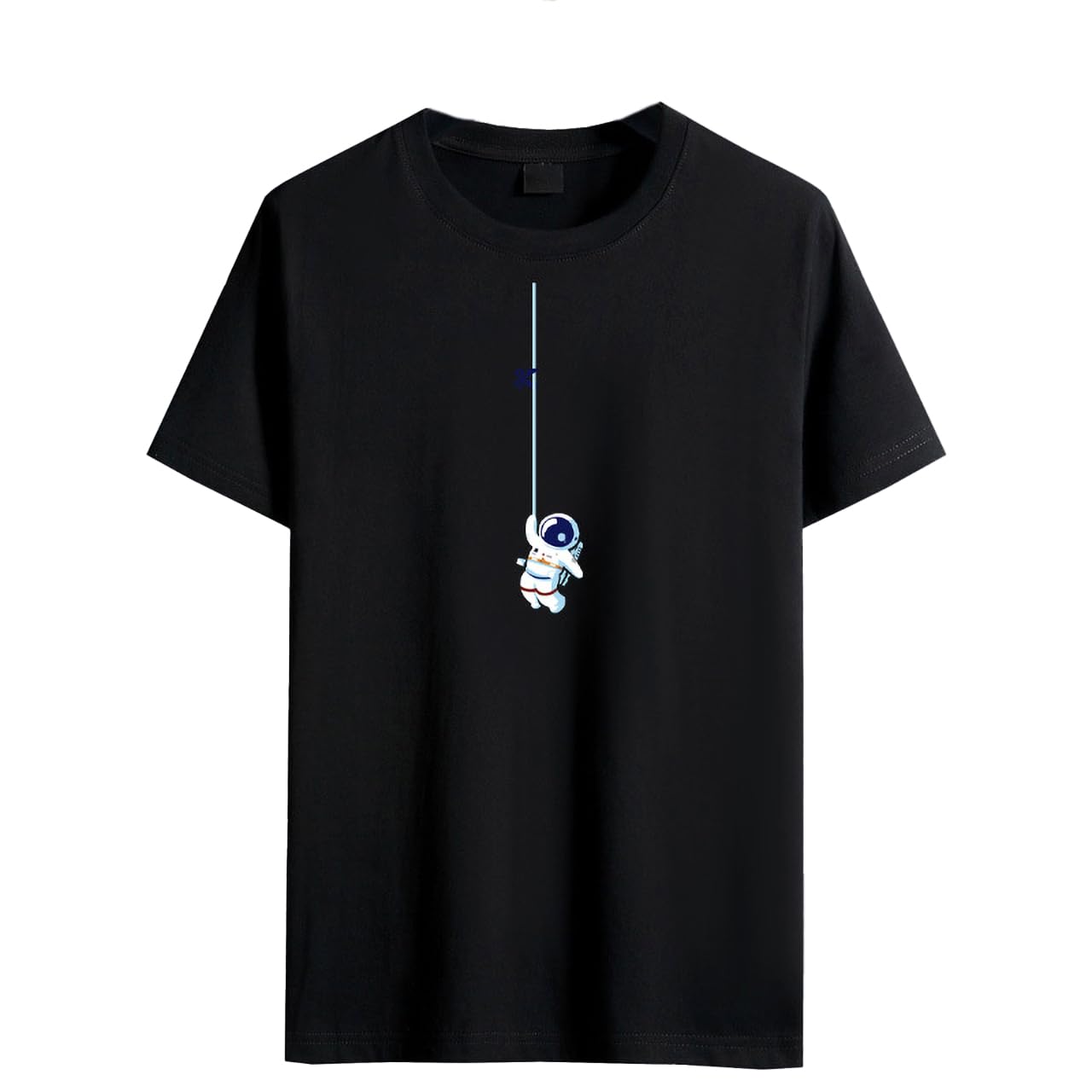 

Buzz Selection Men s Short Sleeve T-Shirt, Space Suit Astronaut Design, Casual U-Neck Crew Neck, Innerwear, BSTS053 (Black, Size 2XL)