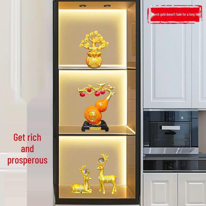 Luxury Wine Cabinet Ornaments for Living Room Entrance Decoration