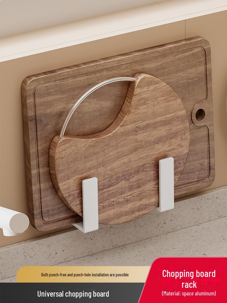 Väggmonterat köksställ i krämstil: Stansfri Vit Multifunktionell Förvaring för Kryddor och Kondiment