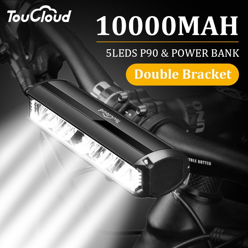 TouCloud Bicycle Light Front 10000mAh Bike Light Power Bank Waterproof Flashlight USB Charging MTB Road Cycling Lamp Accessories 7