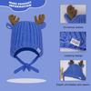 Ready to Ship Christmas 3D Embroidered Cute Deer Beanies Soft Slouchy Winter Knit Hat Warm Cap Kids
