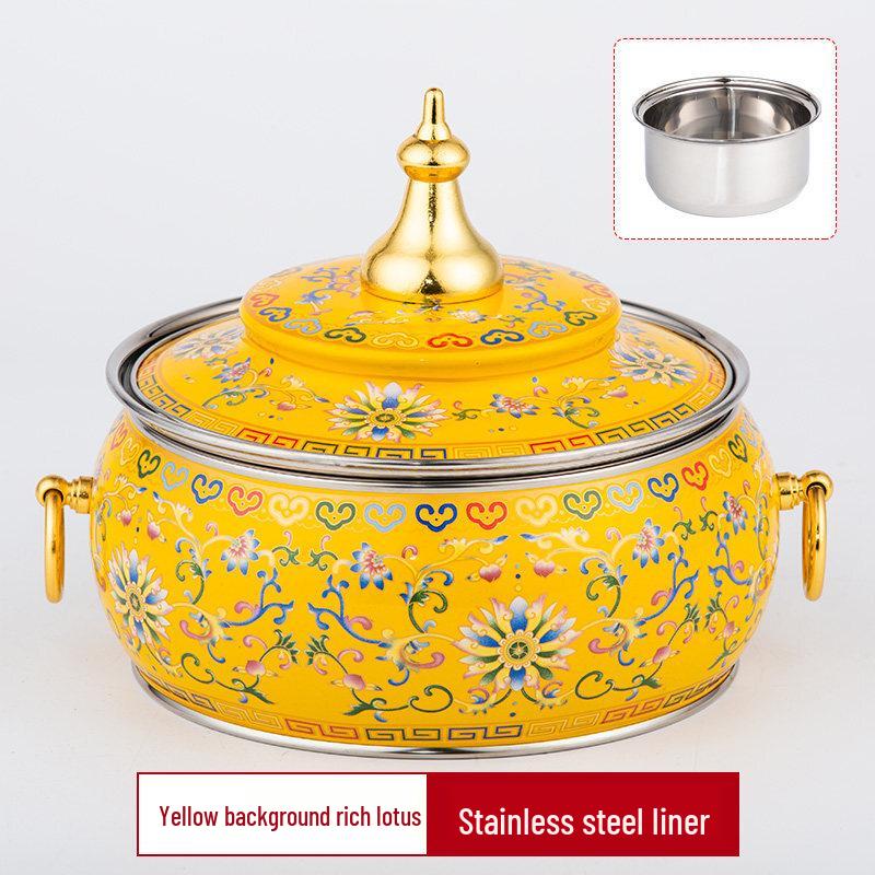 DM Cloisonné Copper Electric Hot Pot