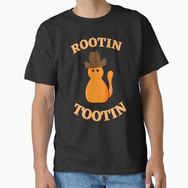Rootin Tootin Cat Classic T-Shirt T-Shirt Made in US/AUS Size S-2XL Unisex T-Shirt XL