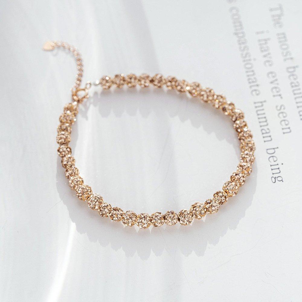 Jrosa 14K Mirror Ball Tennis Bracelet