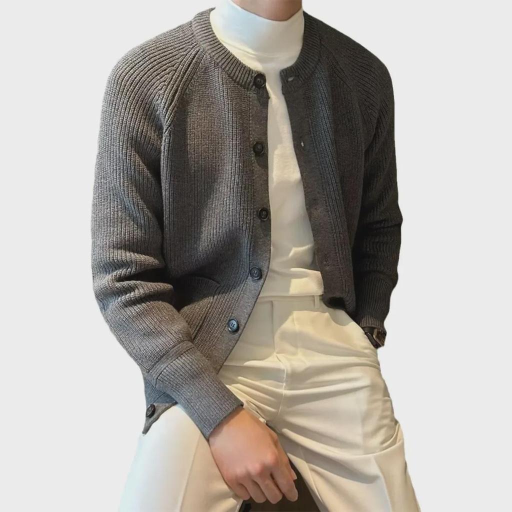 Men's Retro Thick Wool Warm Sweater - Winter Casual Knitted Cardigan Jacket