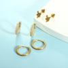 14K Gold Stainless Steel Earrings Flat Back Earrings Small Cartilage Hoop Earring for Women Hypoallergenic Multiple Piercing