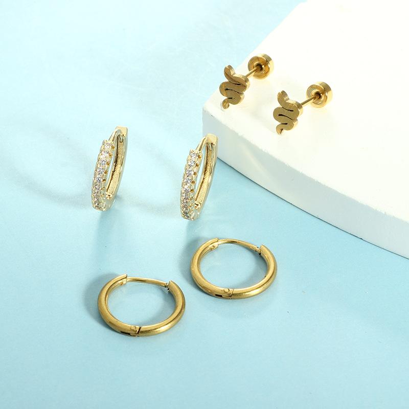 14K Gold Stainless Steel Earrings Flat Back Earrings Small Cartilage Hoop Earring for Women Hypoallergenic Multiple Piercing