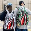 Schoolbag New Fashion Large Capacity Camouflage Shark Student School Bag Versatile Large Capacity Lightweight Leisure Travel Backpack