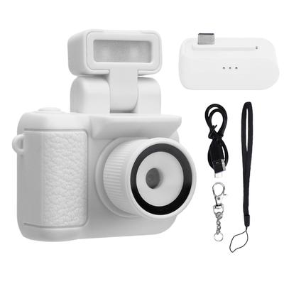 1080P Tiny Digital Camera 1.44 Inch HD Display Thumb Sized Camera Keychain with 32GB Memory Card Built In Flash White