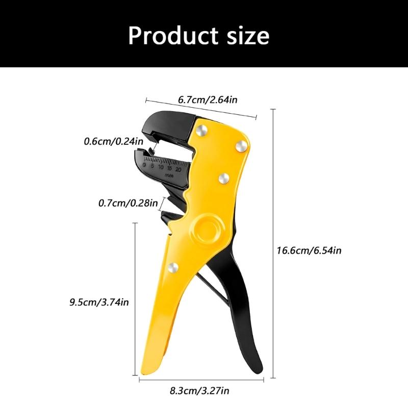 MultiFunction Duckbill Wire Stripper Cutter For 0.2-6mm² Wire Electrician Home Comfortable Grip Precise Stripping Tool