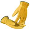 1Pair Cowhide Leather Tylish Utility Gloves - Leather Reinforced Palms Work Gloves. Safety Gloves