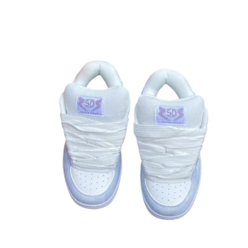 Dopamin lila Blitz Turnschuhe Damen Original Retro Brotschuhe Trendige Nische Vielseitig Abriebfest Studenten Freizeitschuhe