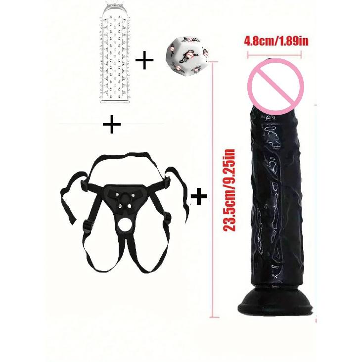 Wearable Strapon Penis for Women Black Dildo Pants Lesbian G Spot Stimulator Adult Standard Size Women Strap Sex Toys for Women