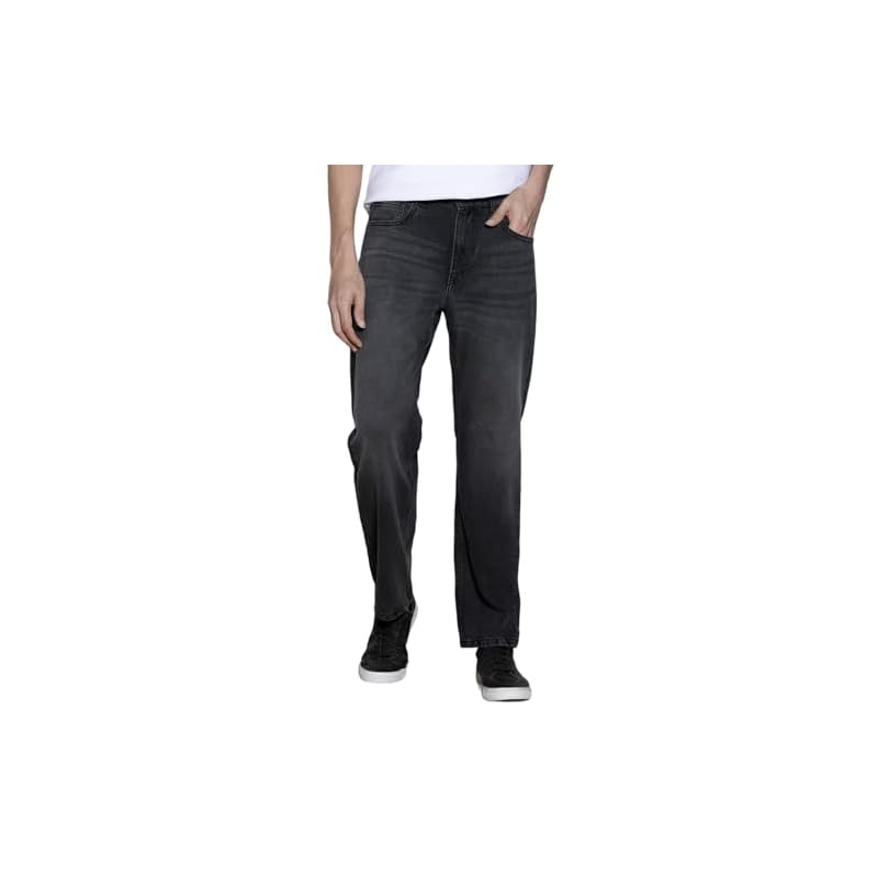 Dennis Lingo Mens Dark Cotton Relaxed Fit Jeans (Dlmjns24023_Ch, Dark , )