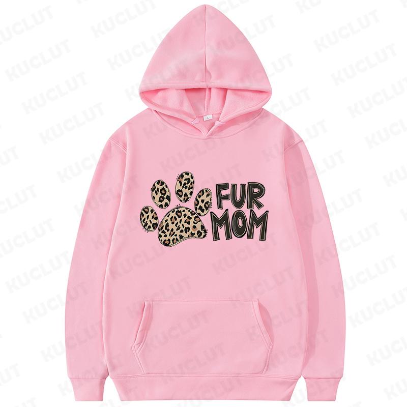 Cat Mama Print Hoodies Fashion Casual Long Sleeve Sweatshirts for Autumn Winter Clothing Mom Sportwear Fashion Women Clothes