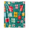 Merry Christmas Blanket Christmas Tree Gingerbread Man Red Flannel Blanket for New Year Christmas Gift for Family Nana Mon Dad