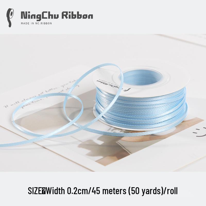 2mm Double-Sided Satin Ribbon Bookmark for Wedding Bows and Gift Wrapping