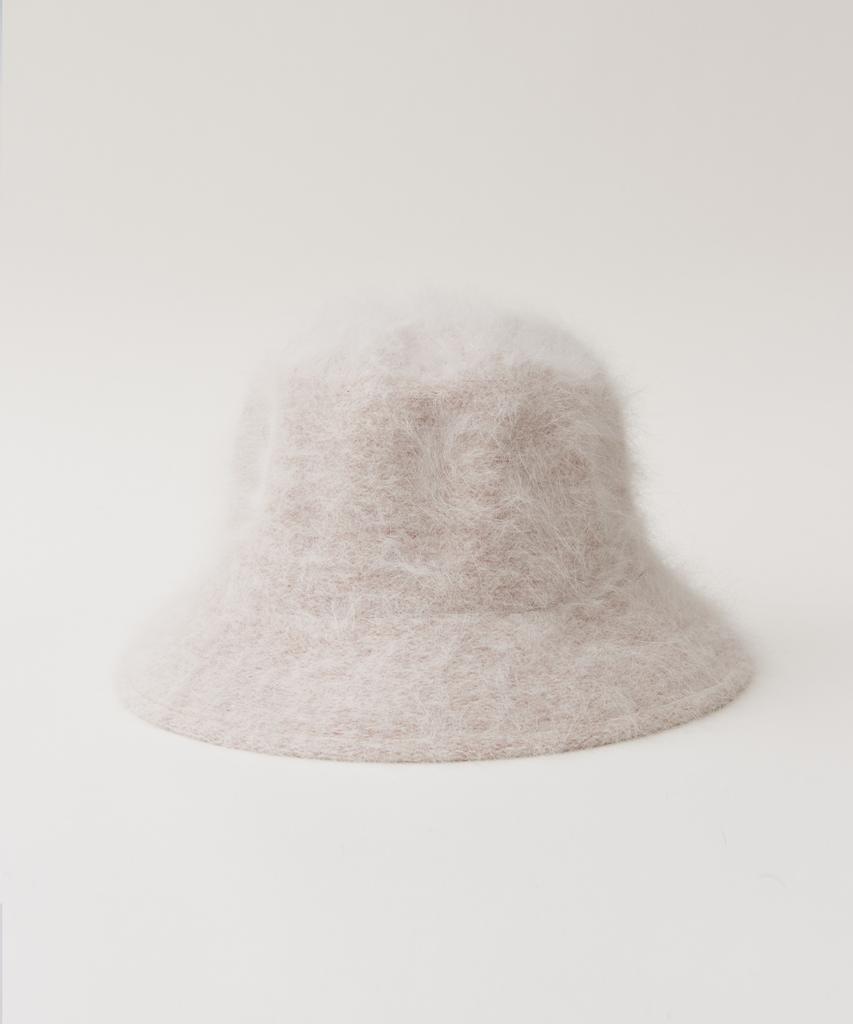 Maneseu Amanda Angora Bucket Hat (White)