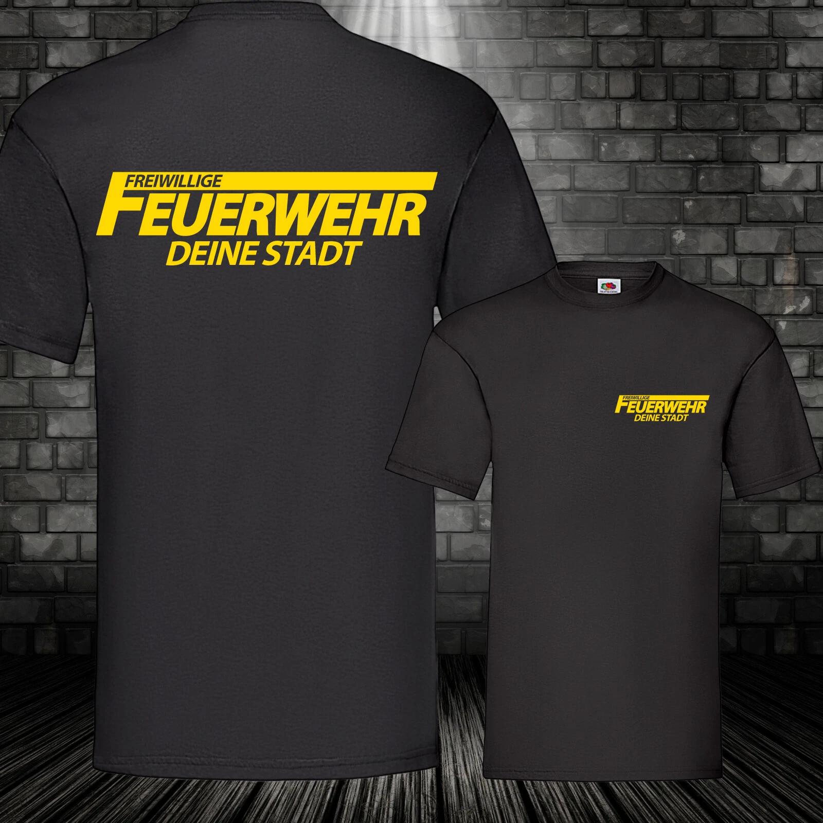 Volunteer Firefighter Shirt Your City T-Shirt Rescue Delete Bergen S-5 XL XXXL