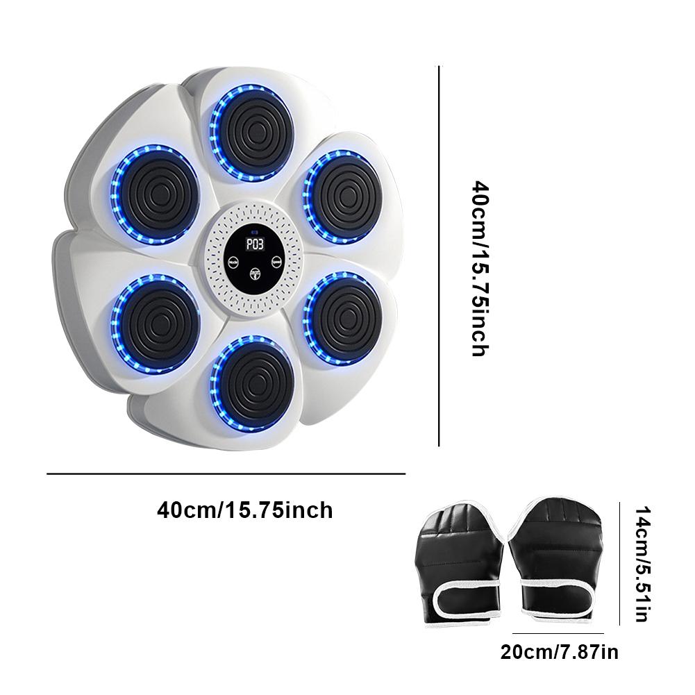 Bluetooth-Compatible Boxing Machine RGB Light Music Boxing Machine Smart Music Boxing Wall  for Boxing Sports Agility Reaction белый