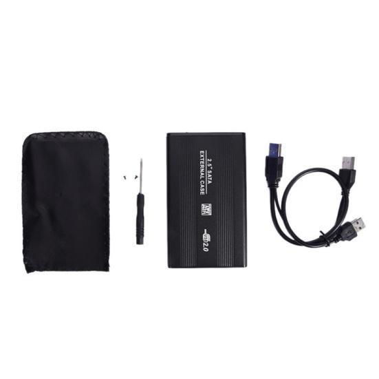 Boîtier externe USB 2.0 2,5 pouces SATA SSD HDD Boîte de protection pour disque dur mobile