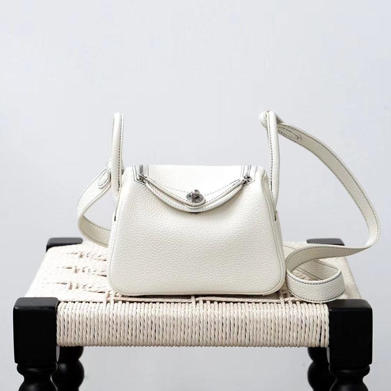 High End Mini Lindi 19 Handmade Wax Thread TC Top Layer Cowhide Fashionable And Versatile Commuting Carrying Crossbody Bag