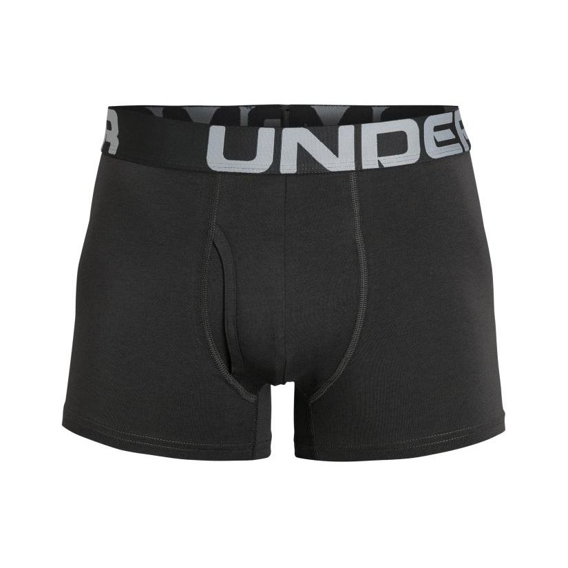 Under Armour UA Charged Casual Letter Waistband Boxer Briefs 3-Pack Men underwear Gray 1363616-010