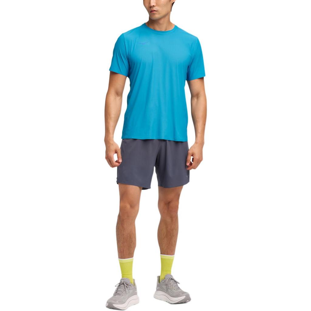 HOKA ONE ONE Solid Color Round Neck Short Sleeve T-Shirt Men Tops 1175771-HKB