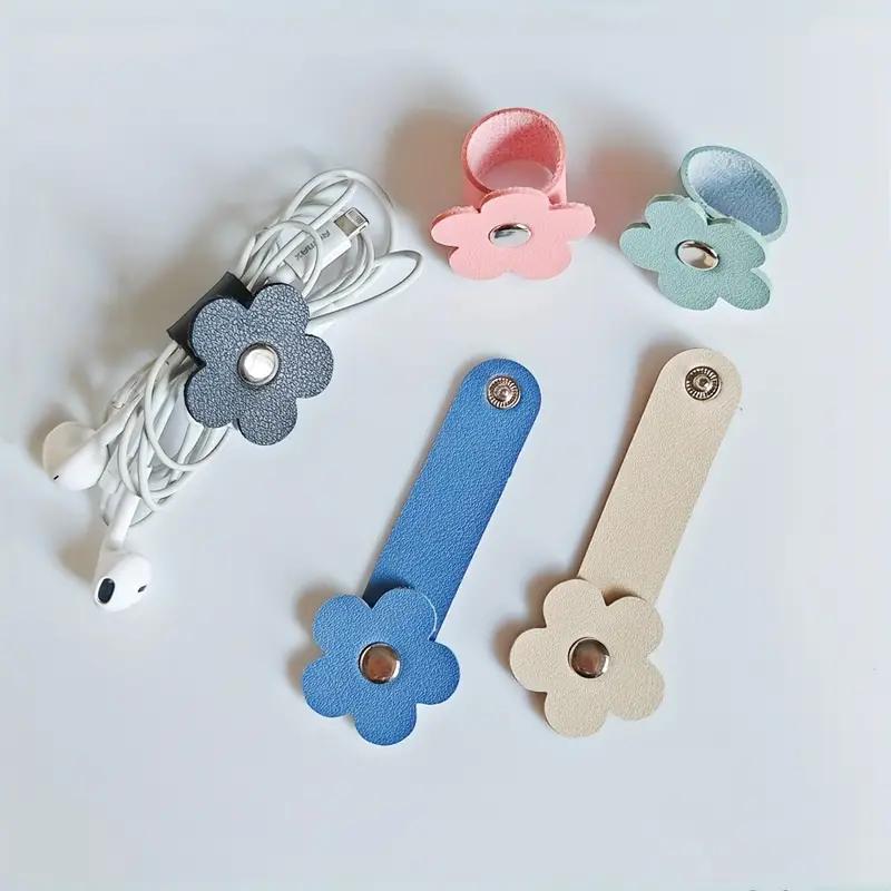 1PC Data Cable Winder Headphone Charging Cable Storage Organization Cable Protector Fruit Flower Cable Winder Cable Organizer