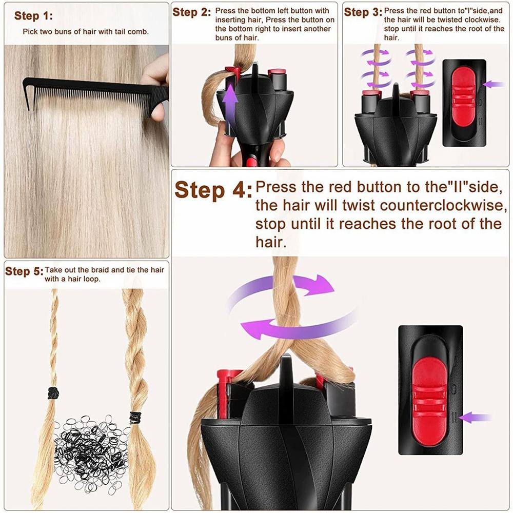 Electric Automatic Smart Quick Easy DIY Braid Hair Braider Hairstyle Tool Hair Braided Tight Curls Artifact