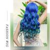 2025 European Fashion Long Wavy Curly Wig For Women Bule