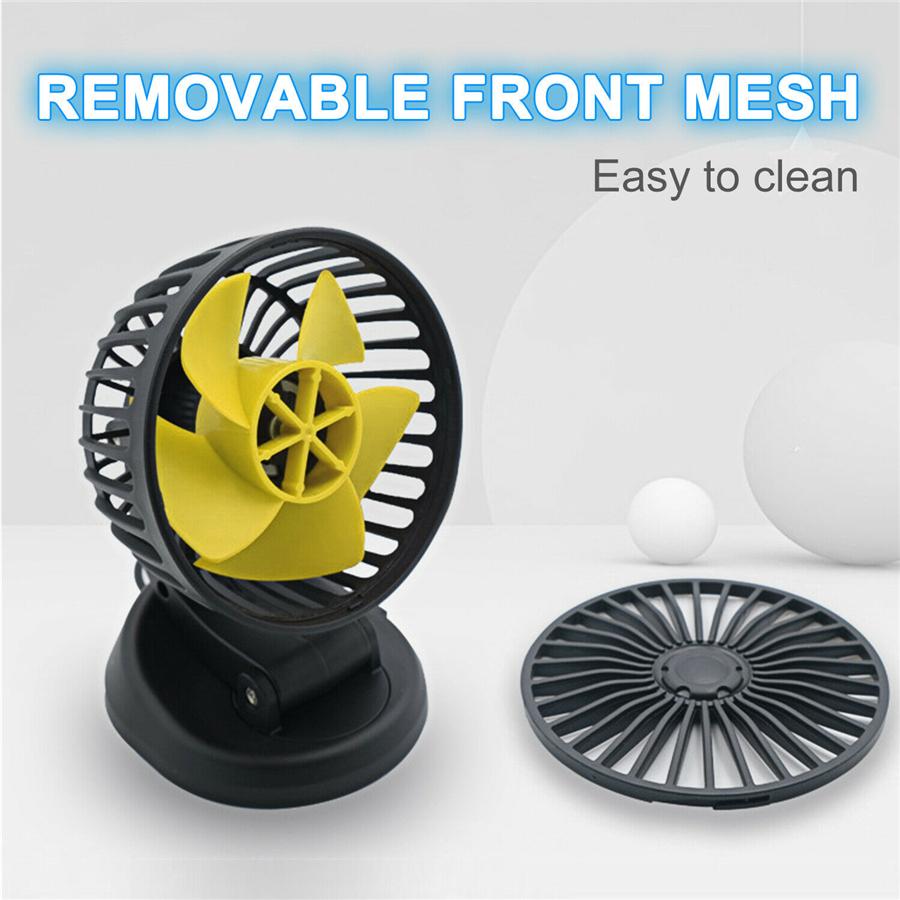 360 Degree Rotatable 12V Universal Car Interior Cooling Fan w/Cigarette Lighter