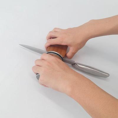 Rolling Knife Sharpener Double Sided Diamond Sharpening Stone 15/20° Degree Magnetic Angle Roller Sharpening for Kitchen Knives