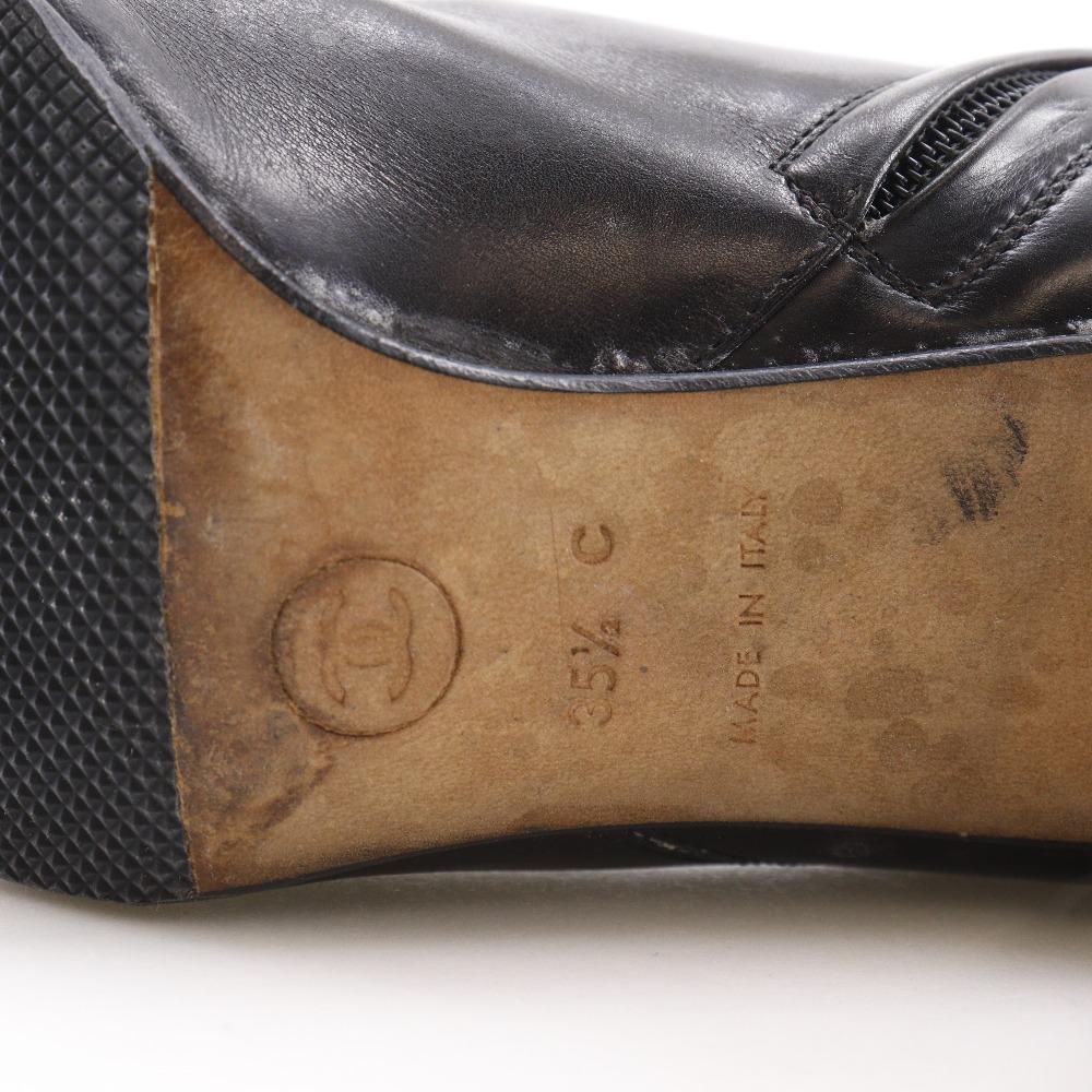 CHANEL boots leather Women Used