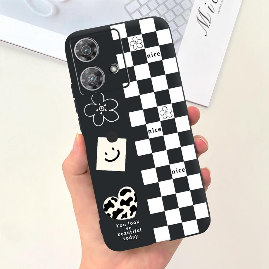Etui do Motorola Moto Edge 40 Neo 5G Fajny Styl Miękki Silikon Guma Odporne na Uderzenia Pokrowiec na Telefon Wzór Kreskówkowy Fundas Edge40 Neo