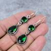 Chrome Diopside Gemstone Handmade 925 Sterling Silver Jewelry Earring 2.56" M-339