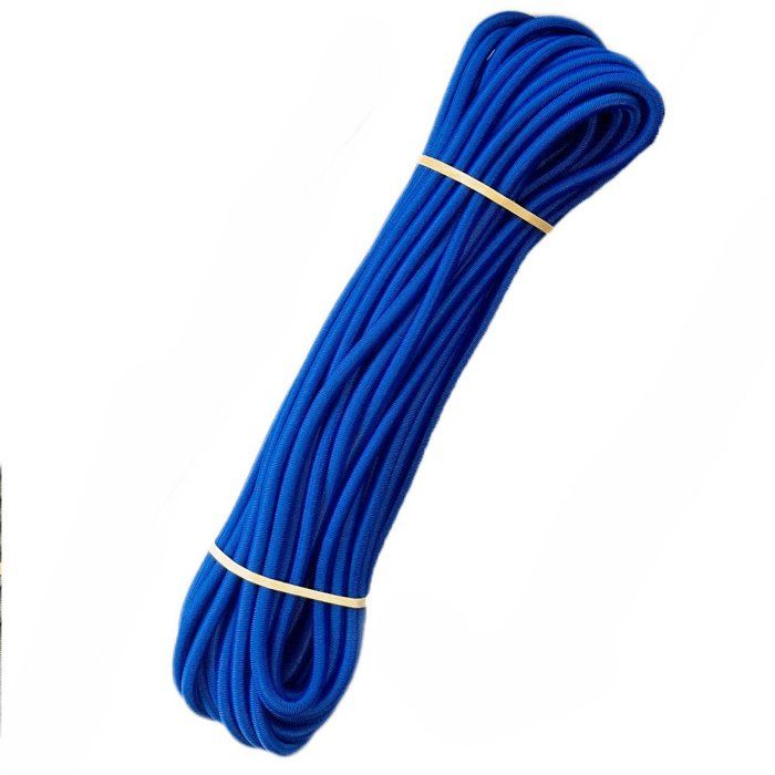 Corde élastique 8mm bleue 20m, Sandow polyvalent