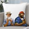 Federa Cuscino T-Terence Hill E Bud S-Spencer Copricuscini Corti in Peluche Decorativi per Divano Casa Stampa Double-Sided Copricuscino