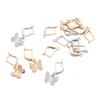 50pcs/lot French Earring Hooks Lever Back Open Loop Setting For DIY Earring Clips Clasp Jewelry Making Supplies Accessories
