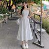 2026 White 'First Love' Sweet Spaghetti Strap Beach Vacation Dress