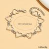 1PC Openwork Heart Ankle Chain For Women, Summer Beach Vacation Jewelry, Minimalist Alloy Anklet, Fashionable Foot Accessory For Travel Wedding Gift